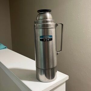 Vintage King Seeley Thermos Stainless Steel Vacuum Bottle Model 2464S Quart Size